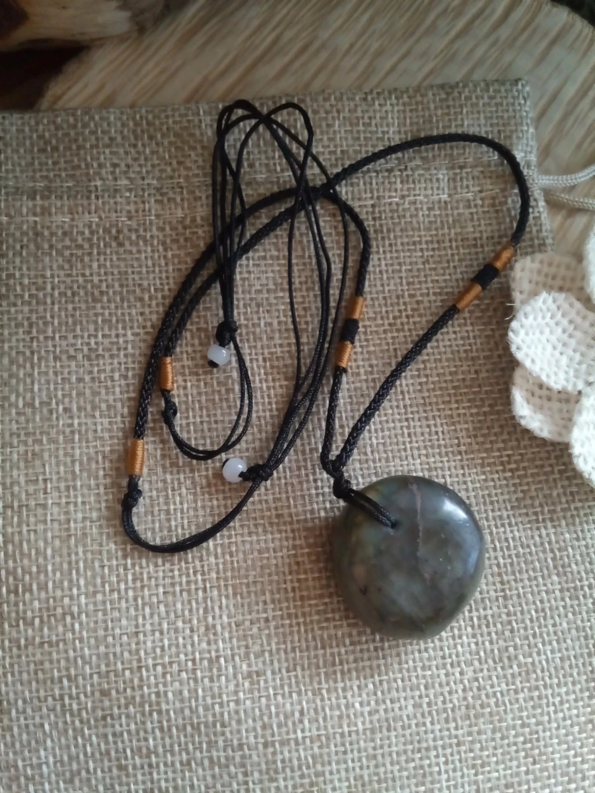 Collar con piedras de labradorita natural – photo 7